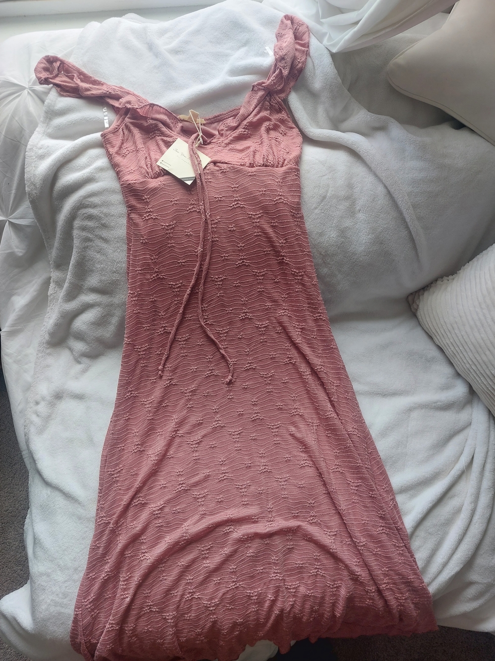 See You Monday Dusty Rose Maxi Dress M